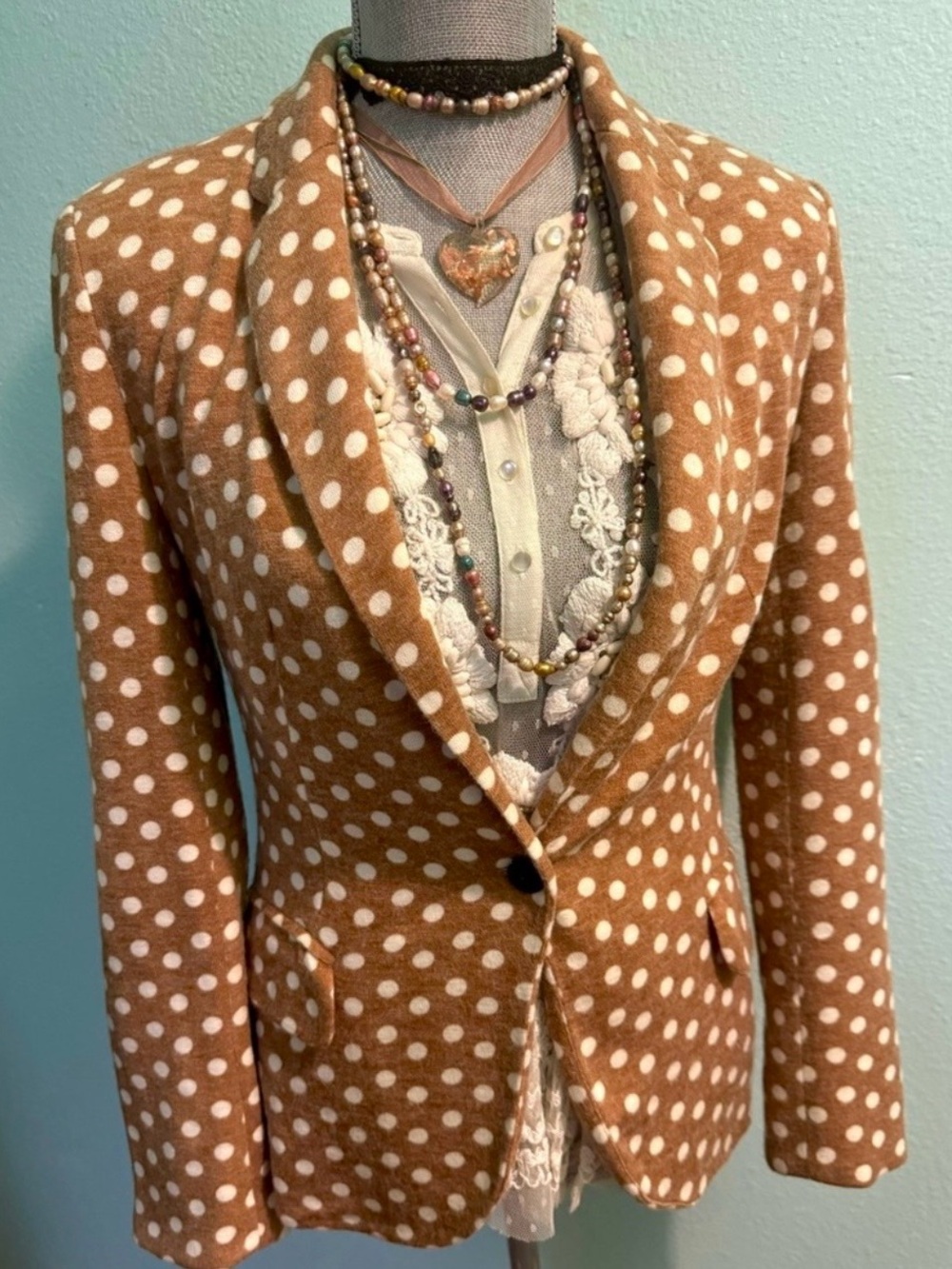 Anthropology CARTONNIER Polka Dot  Blazer/Jacket